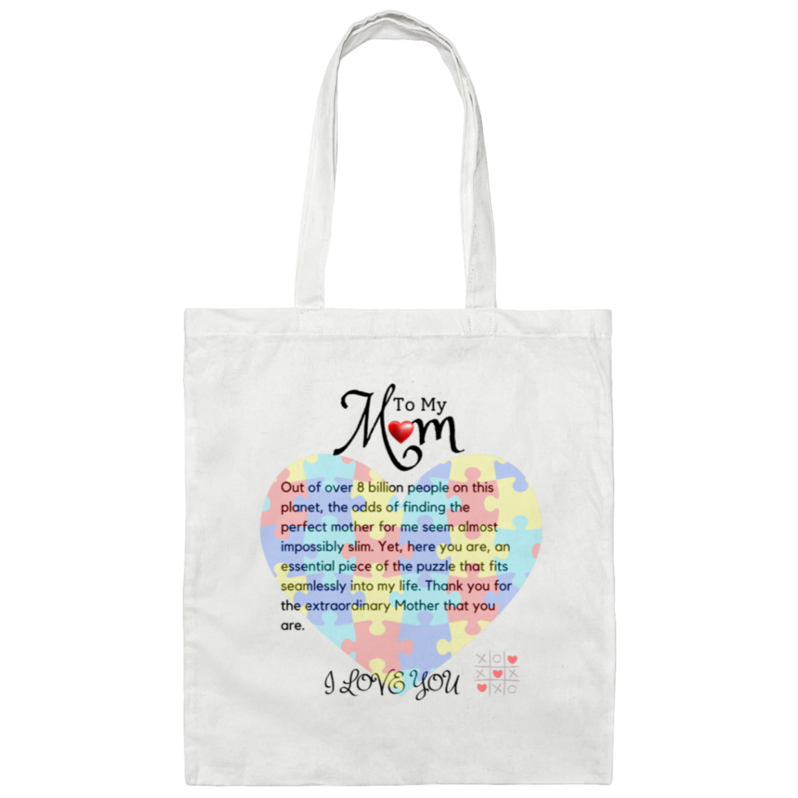 Mom's Perfect Puzzle Tote Bag