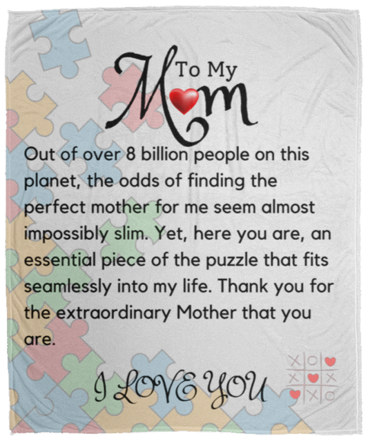 To My Mom Scattered Puzzle Blanket