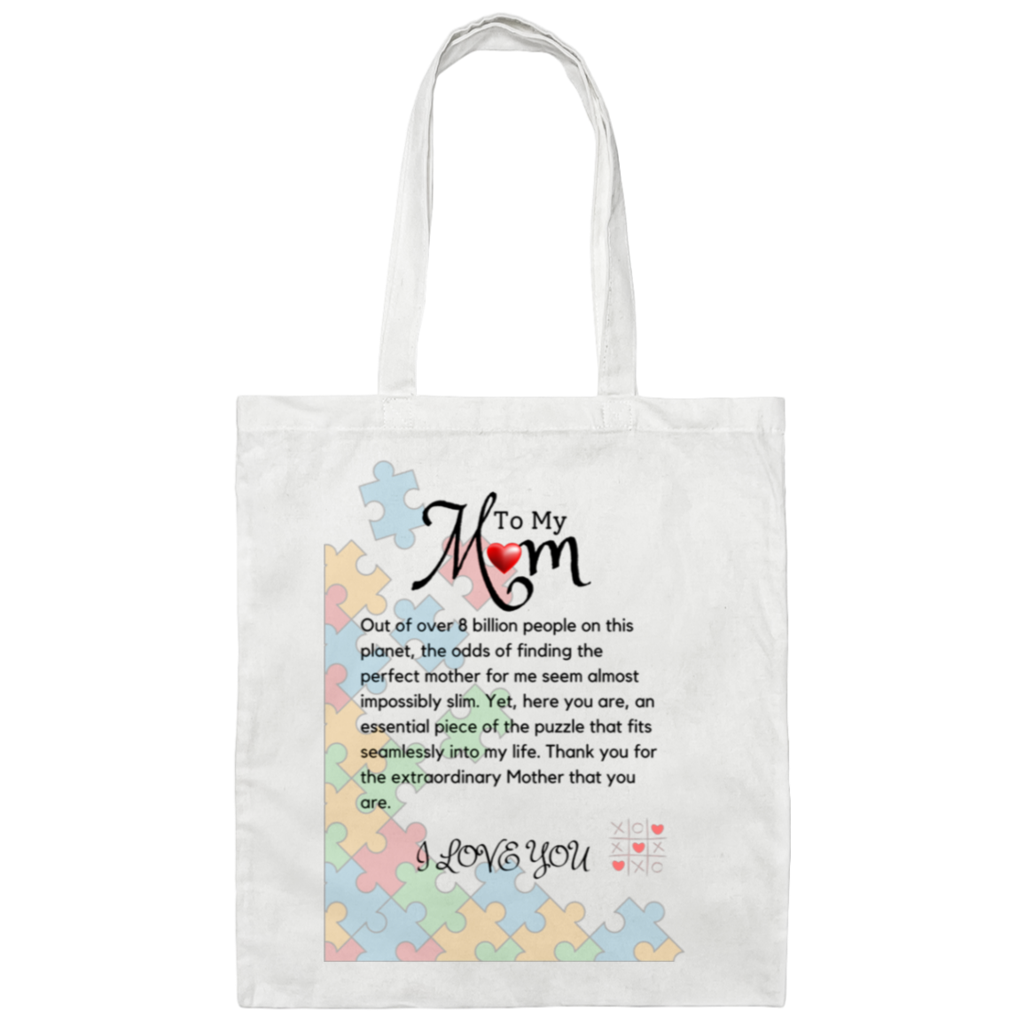 Mom's Perfect Puzzle Tote Bag