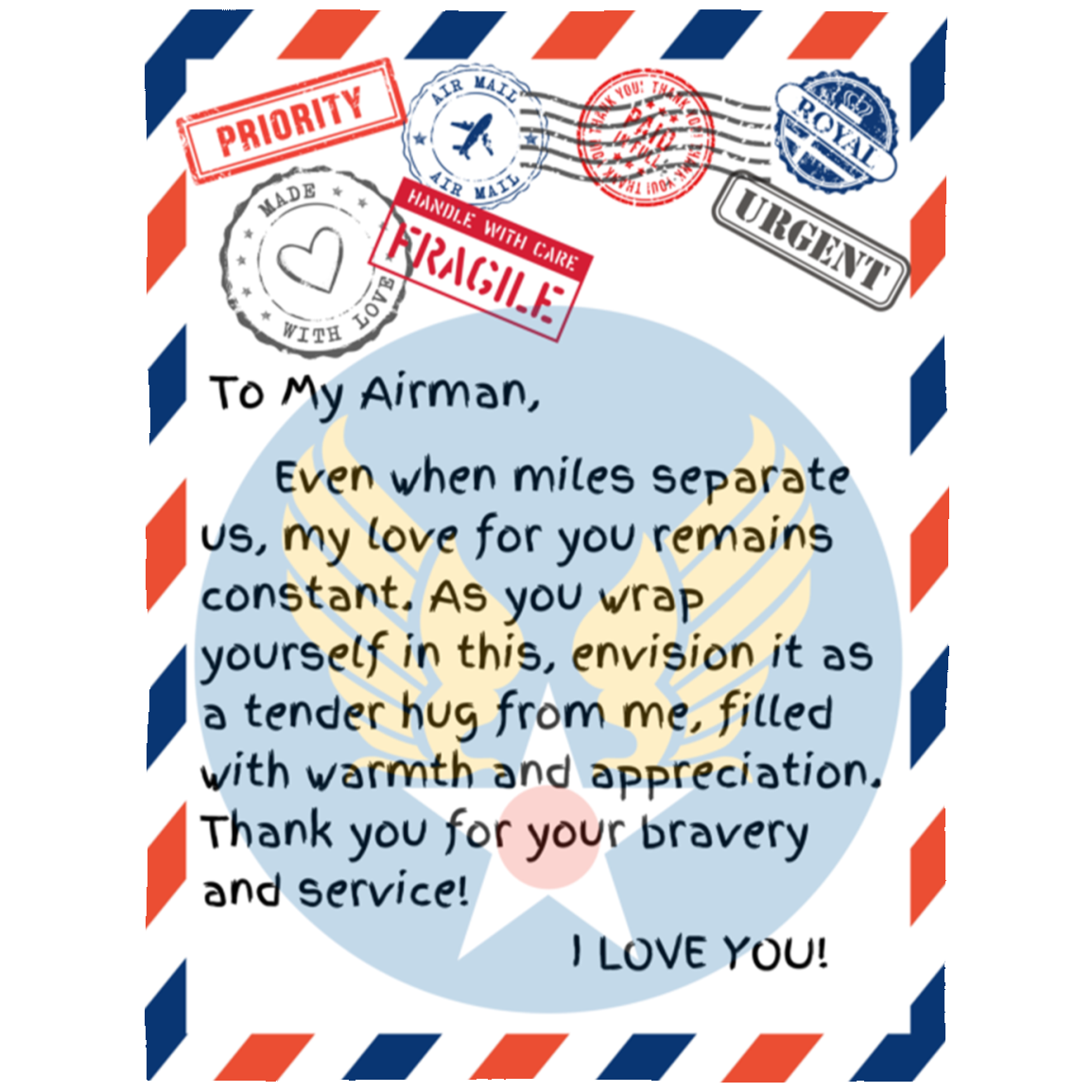 Missing An Airman Miles Away Blanket