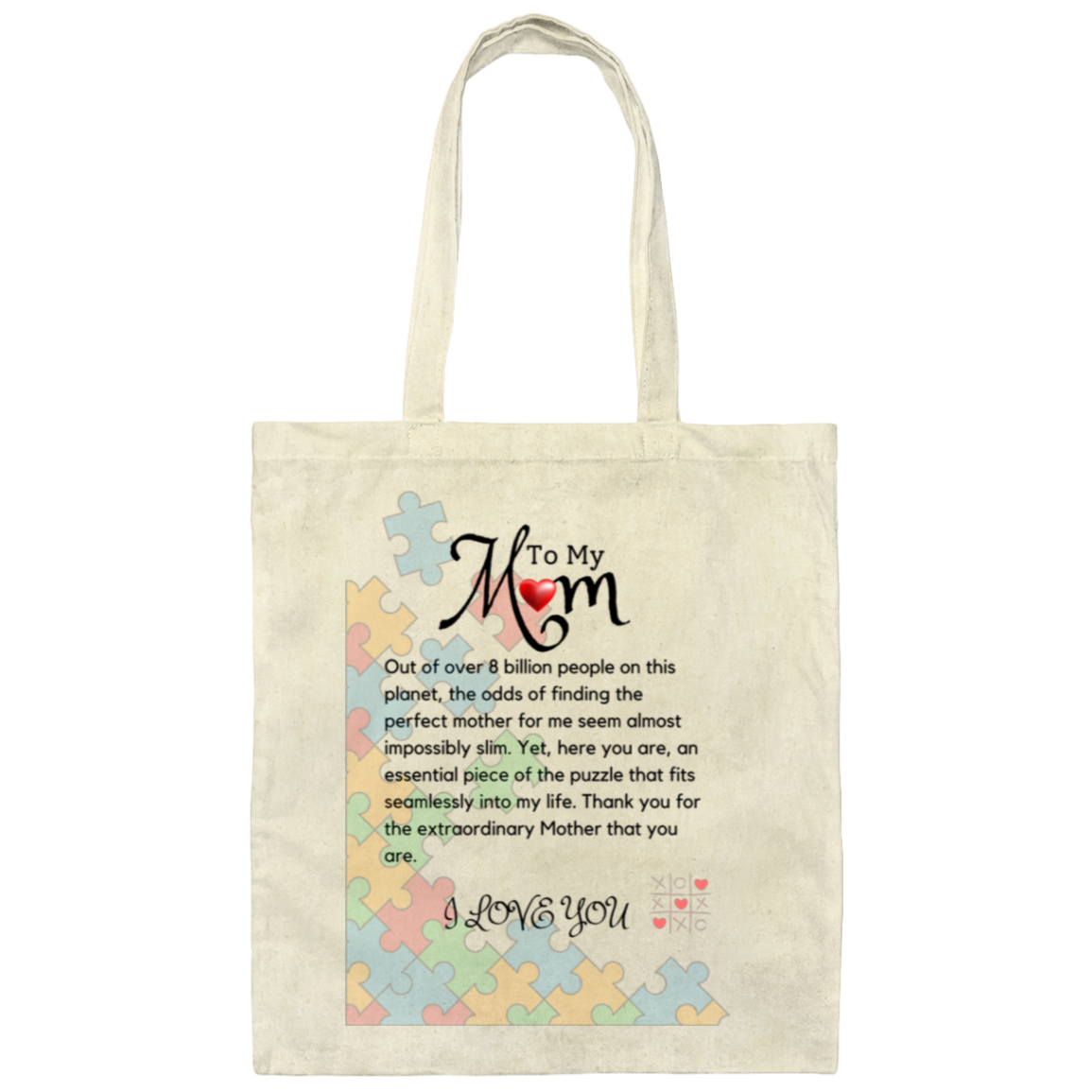 Mom's Perfect Puzzle Tote Bag