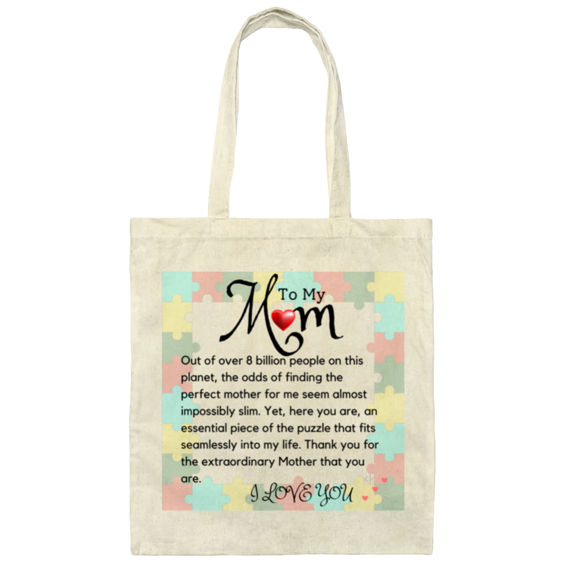 Mom's Perfect Puzzle Tote Bag