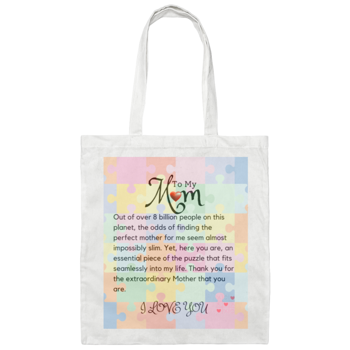 Mom's Perfect Puzzle Tote Bag