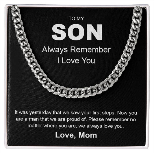 To My Son | Cuban Link Chain