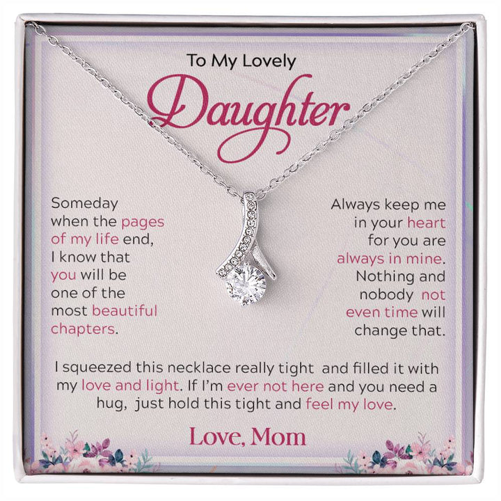 To My Beautiful Daughter Love Knot Necklace – Always In My Heart