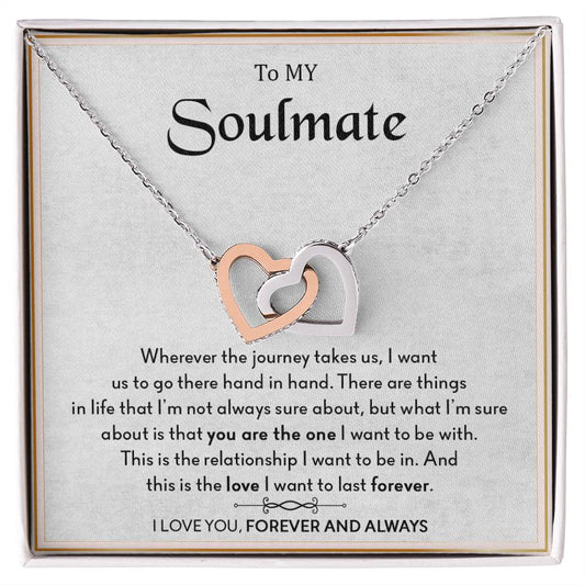 To My Soulmate | Interlocking Hearts necklace