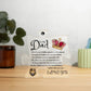 The Perfect Puzzle Piece | To My Dad | Printed Acrylic Puzzle Plaque